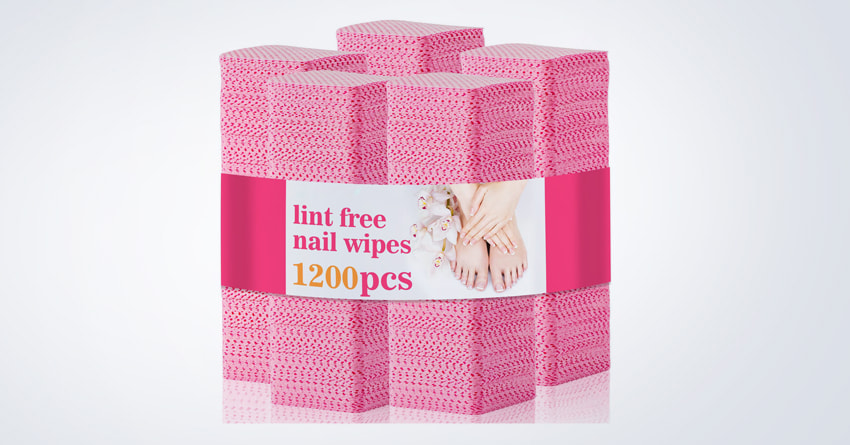 1200 Lint Free Nail Polish Remover Wipes Pink Acetone Nail Polish Remover Wipes Lint Free Nail Wipes Pads